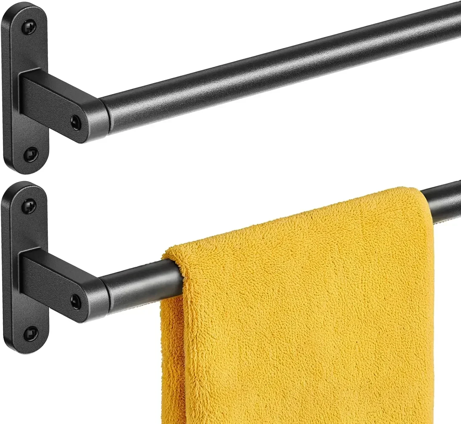 Home Essentials Bathroom Accessories - Rak Handuk Hitam Matte untuk Kamar