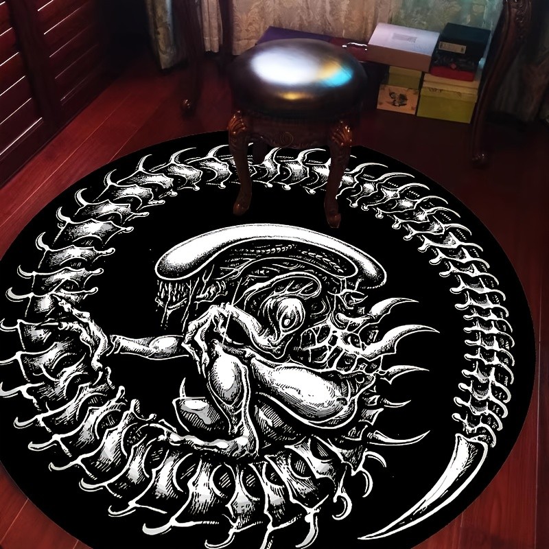 Home Bathroom Trends - Karpet Bulat Alien Xenomorph Karpet Area