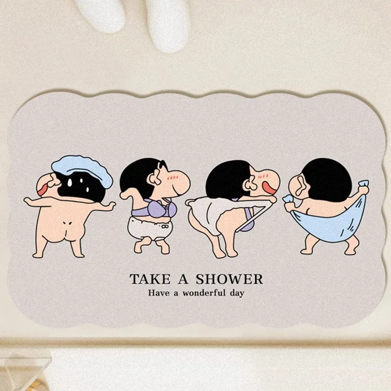 Japan Bathroom.Home - Tikar lantai kartun lucu, krayon shin-chan