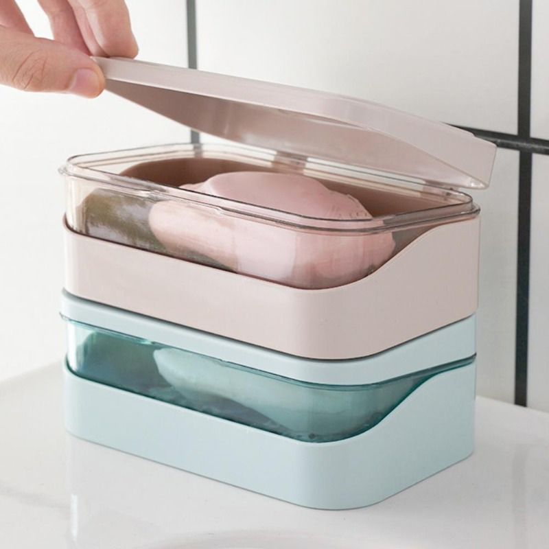 Home Bathroom Essentials - Tempat Sabun Kamar Mandi Dengan Tutup