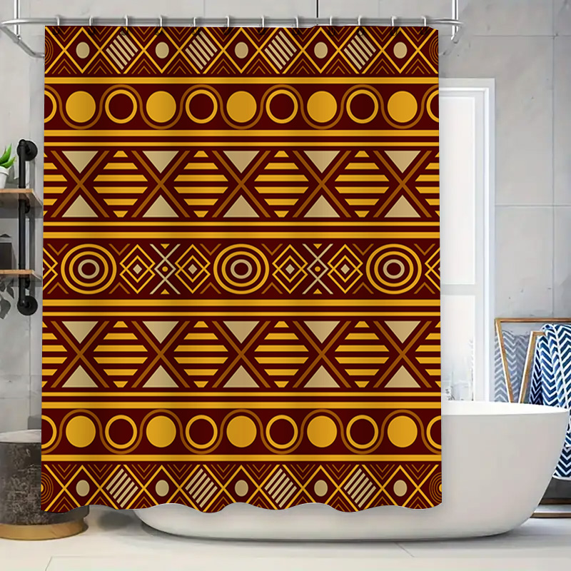Home One Bathroom Accessories - Tirai Mandi Geometris Set Aksesori Kamar