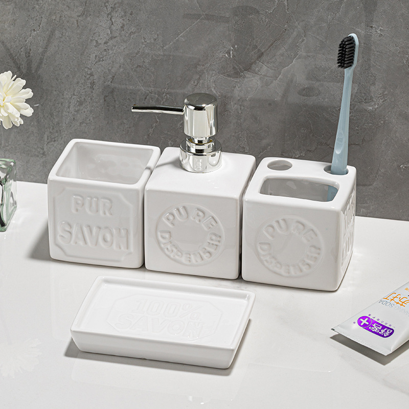 Zara Home Bathroom Set - Set Organizer Kamar Mandi Keramik 4