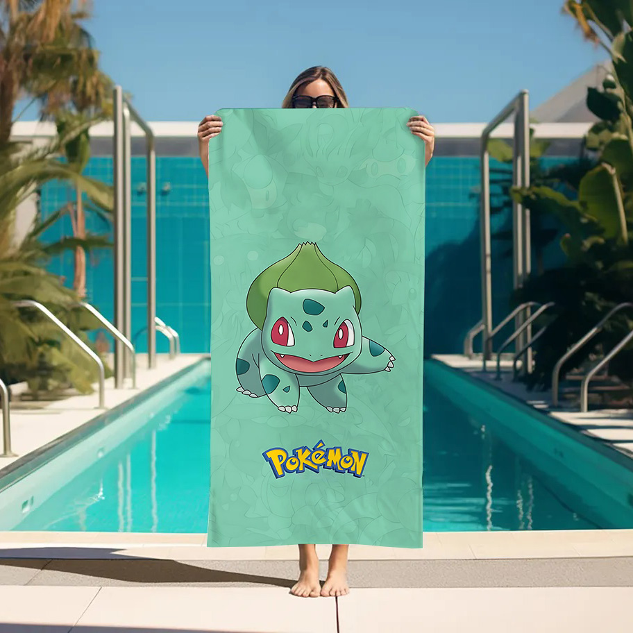 Home Essentials Bathroom Accessories - 1 Buah Set Handuk Mandi Pokemon