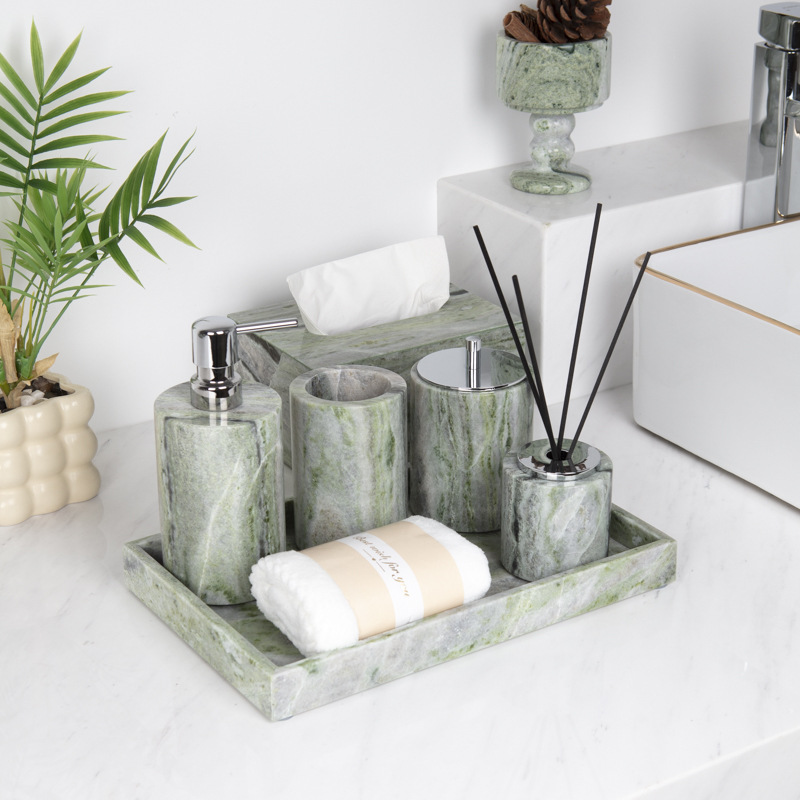Zara Home Bathroom Set - Set Nampan Kamar Mandi Marmer Mewah