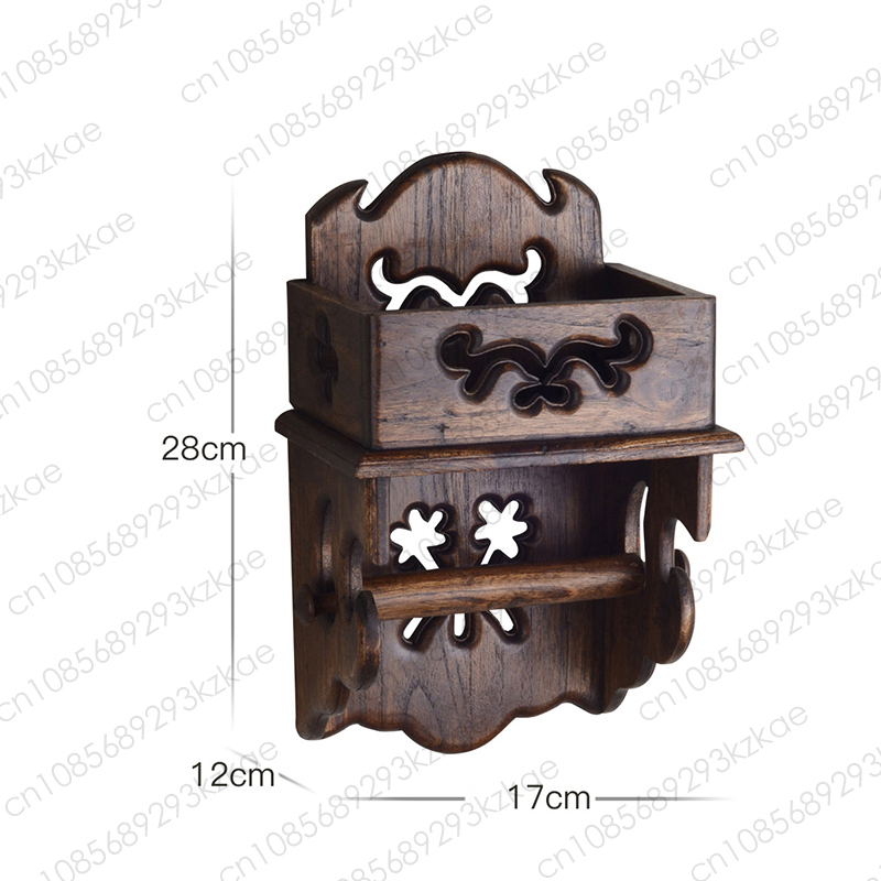Home Bathroom Paper Towel Holder - Tempat Tisu Kayu Rak Penyimpanan Toilet