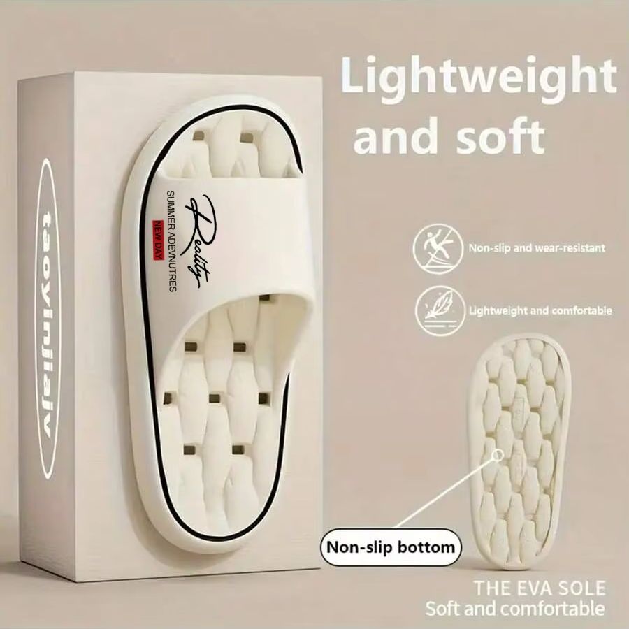 Home Bathroom Design - Sandal Unisex Ins-Style Reality Print dengan