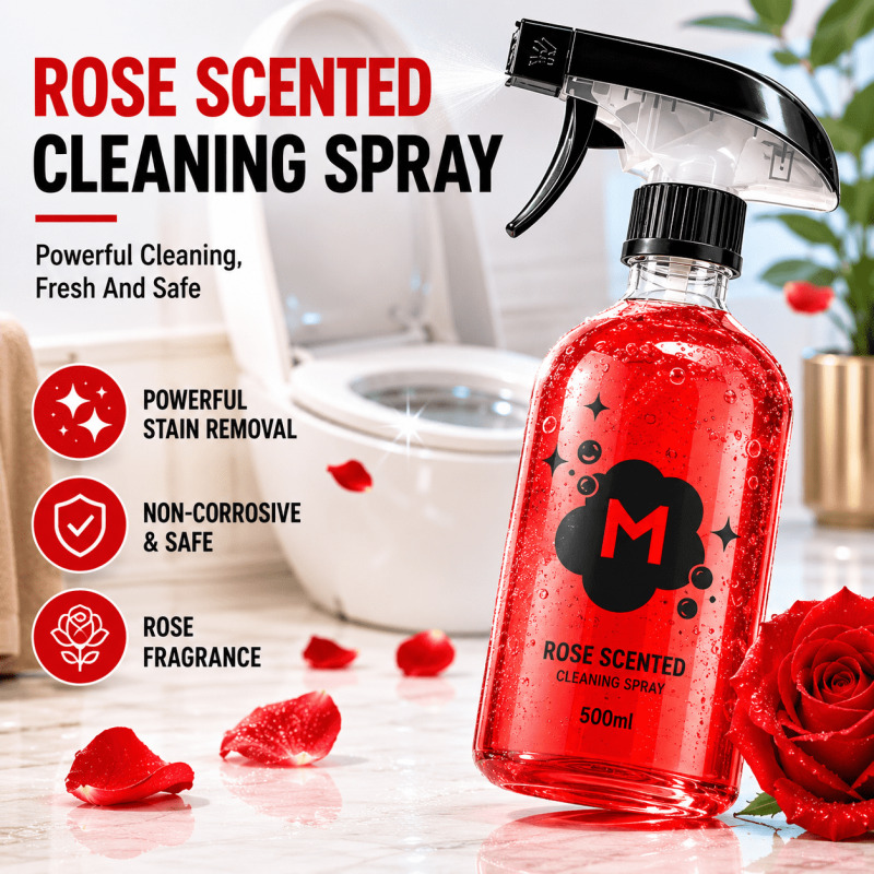 Home Bathroom Cleaning Solution - Pembersih Toilet Aroma Mawar Penghilang Noda