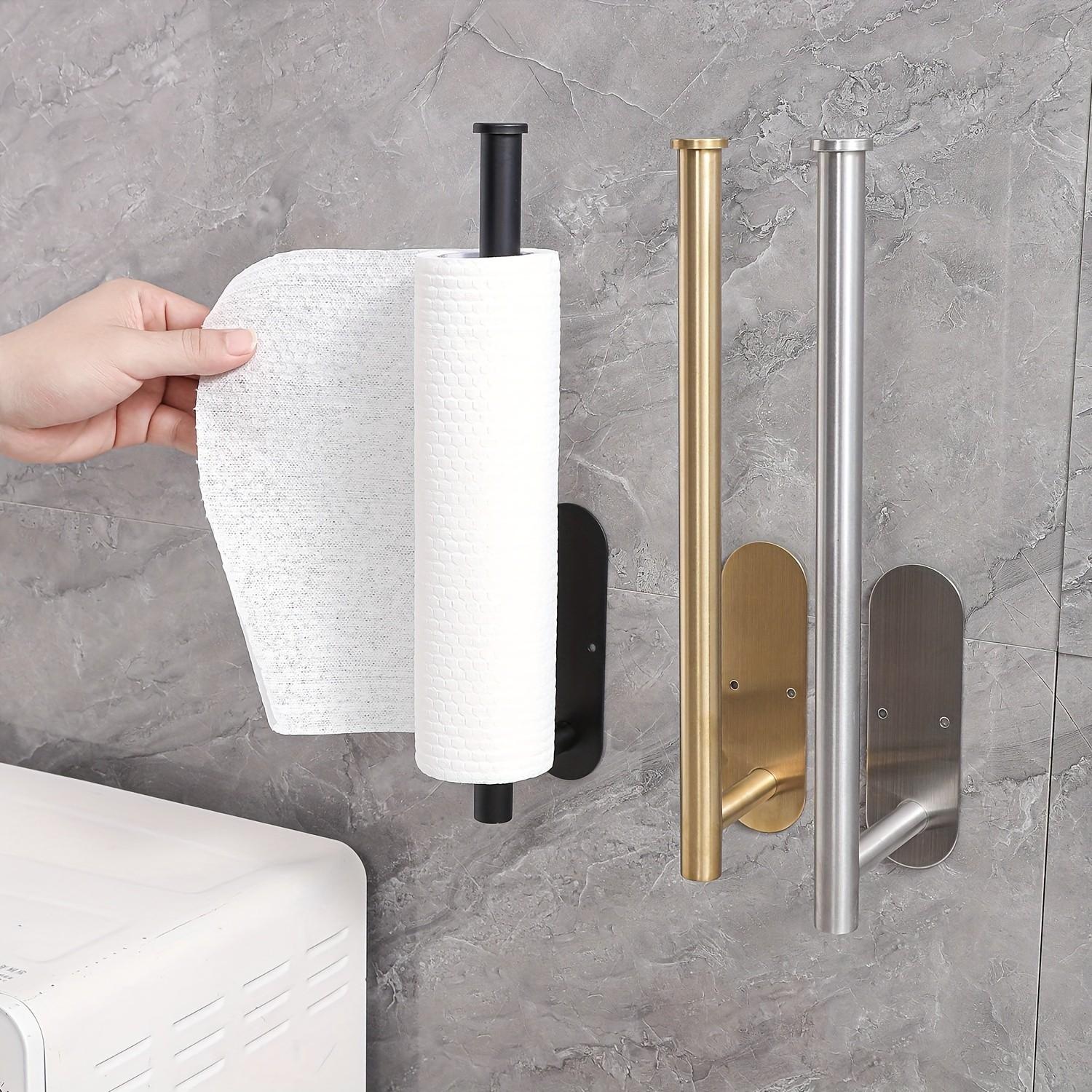 Home Bathroom Paper Towel Holder - Rak Handuk Minimalis dari Baja Anti