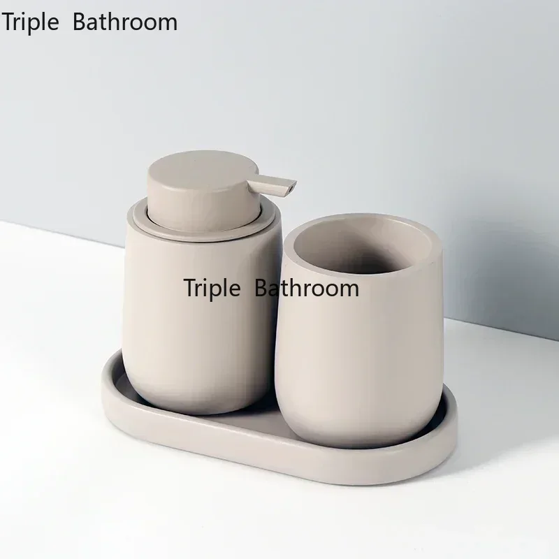 Home Essentials Bathroom Accessories - Botol Losion Resin baki cangkir cuci
