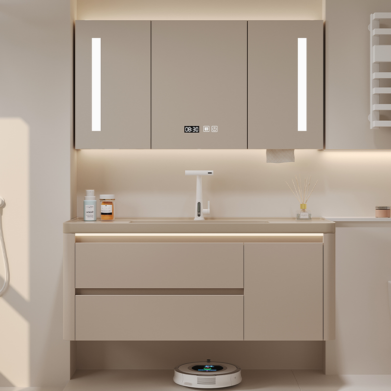 Home Bathroom Partition Wall - Organizer Cermin Kabinet Kamar Mandi Penyimpanan