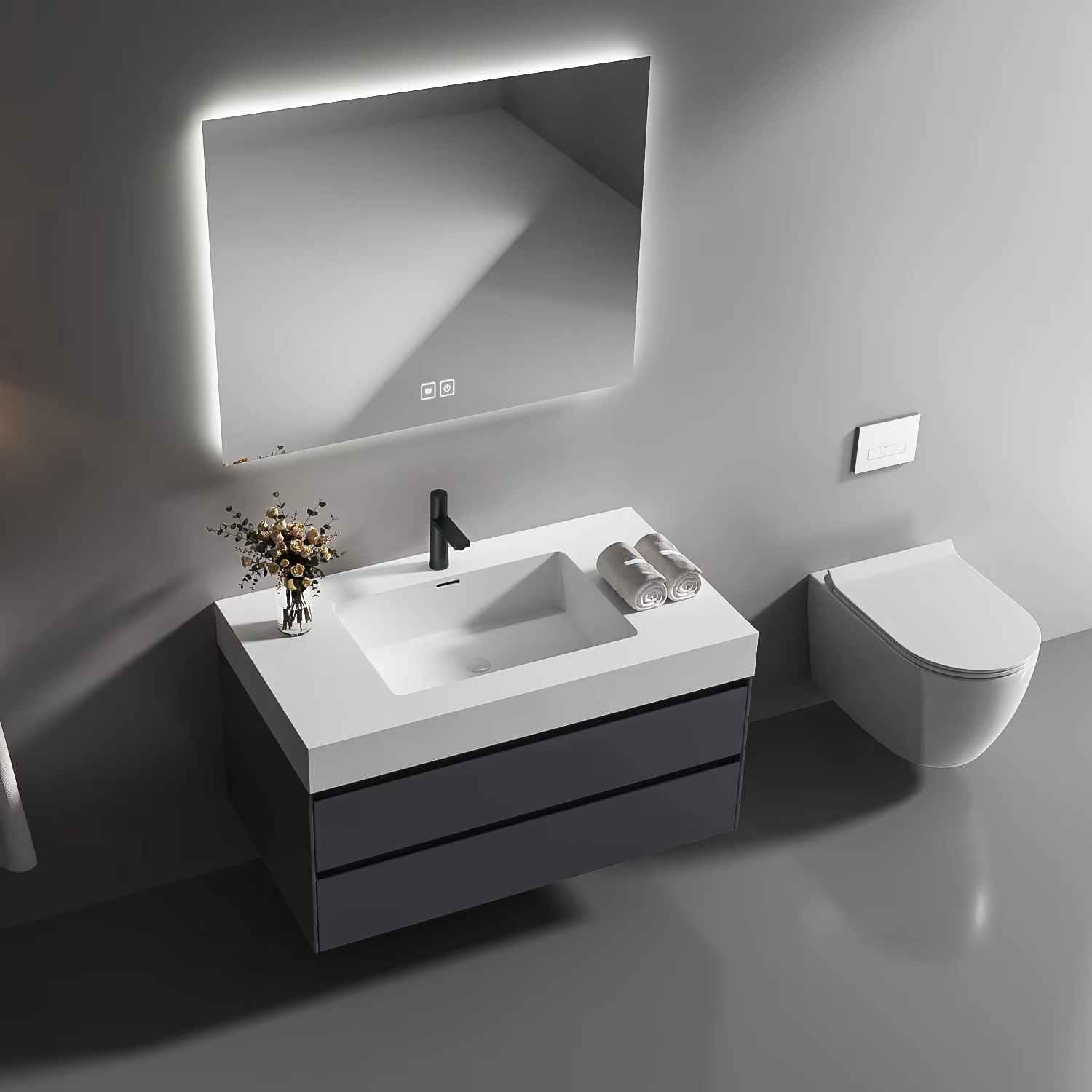 Home Bathroom Trends - Kabinet Vanity Kamar Mandi Modern Mewah