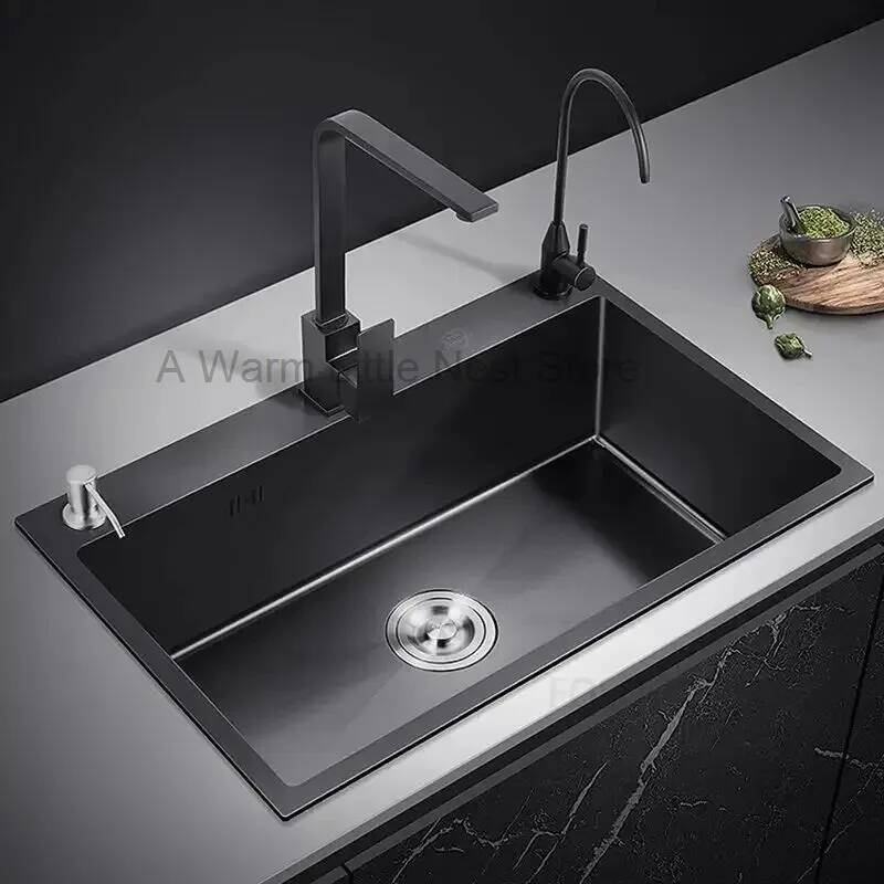 Home One Bathroom Accessories - Wastafel Dapur Nano Hitam Wastafel Kamar