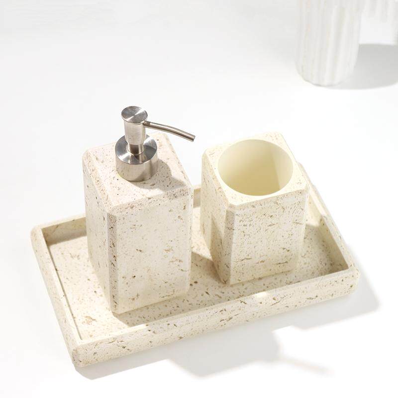 Zara Home Bathroom Set - Botol Sanitizer Resin Pasir dan Kerikil