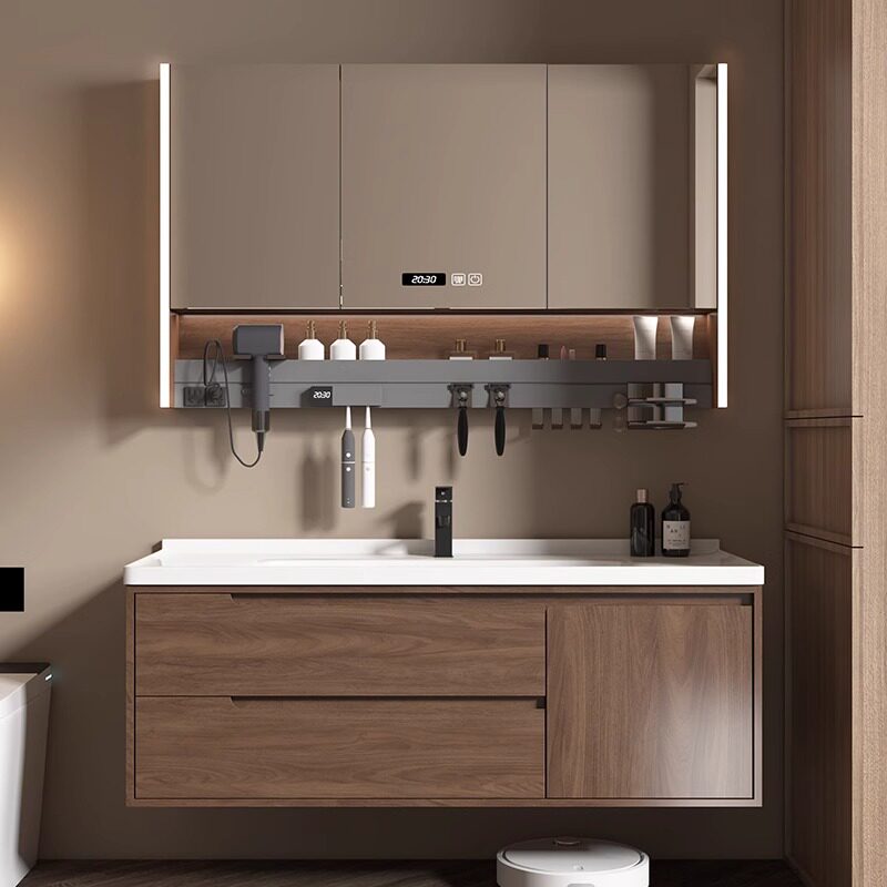 Home Bathroom Partition Wall - Lemari Kamar Mandi Modern Kayu Laci