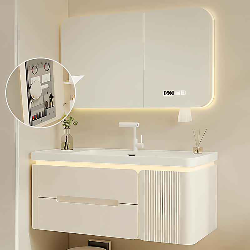 Home Bathroom Partition Wall - Lemari Kamar Mandi Modern Warna Putih