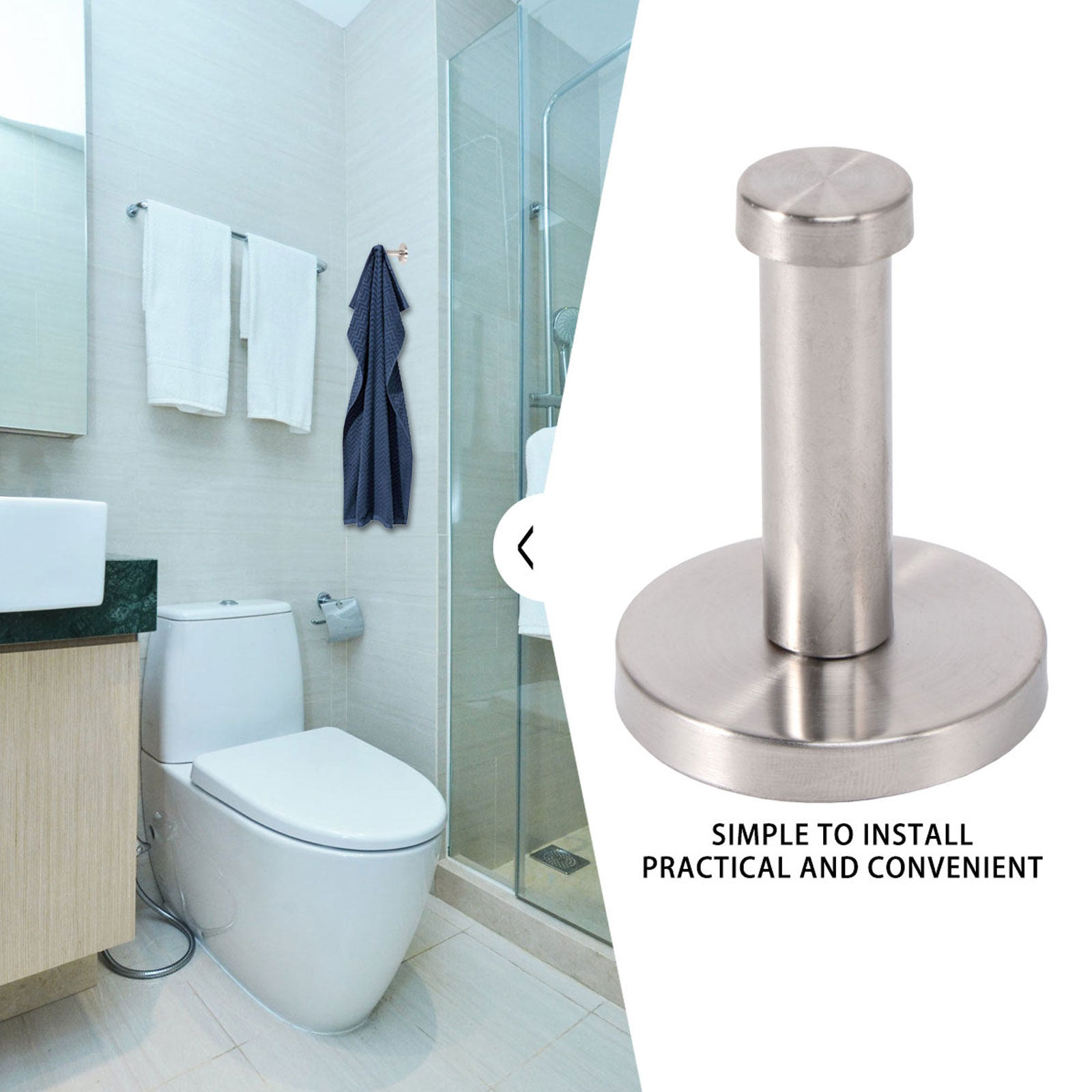 6 Buah Gantungan Logam Stainle - Home Bathroom Design ulasan dan harga