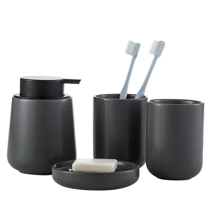 Botol Losion Mandi Keramik Abu - Zara Home Bathroom Set ulasan dan harga