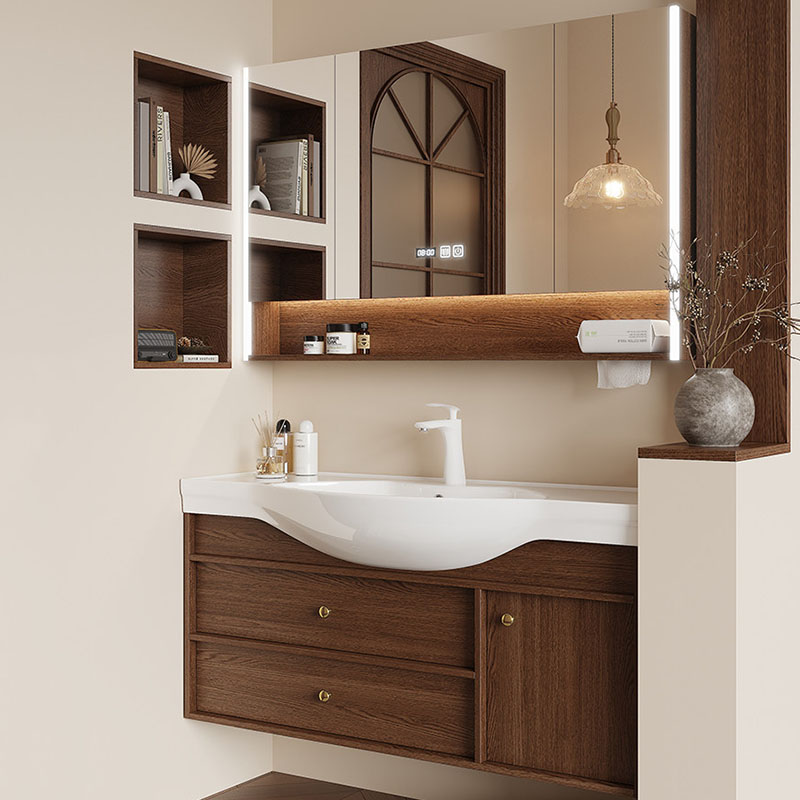 Lemari Penyimpanan Cermin Orga - Home Bathroom Partition Wall ulasan dan harga