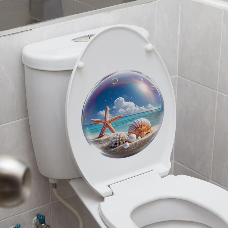 【HG】Stiker Toilet Bertema Laut - Home Bathroom Design ulasan dan harga