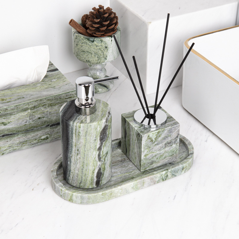 Set Nampan Kamar Mandi Marmer  - Zara Home Bathroom Set ulasan dan harga