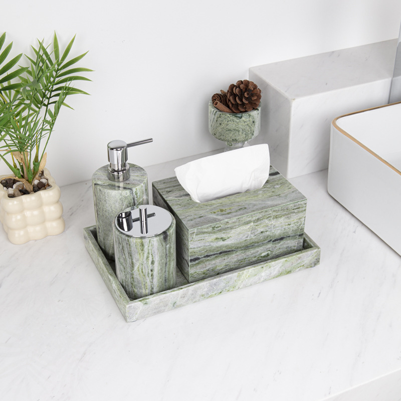 Set Nampan Kamar Mandi Marmer  - Zara Home Bathroom Set ulasan dan harga