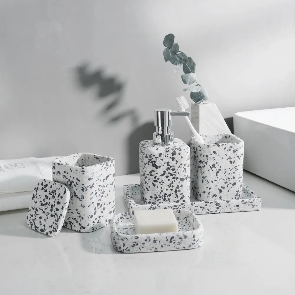 Dispenser Sabun Batu Alam Perl - Zara Home Bathroom Set ulasan dan harga