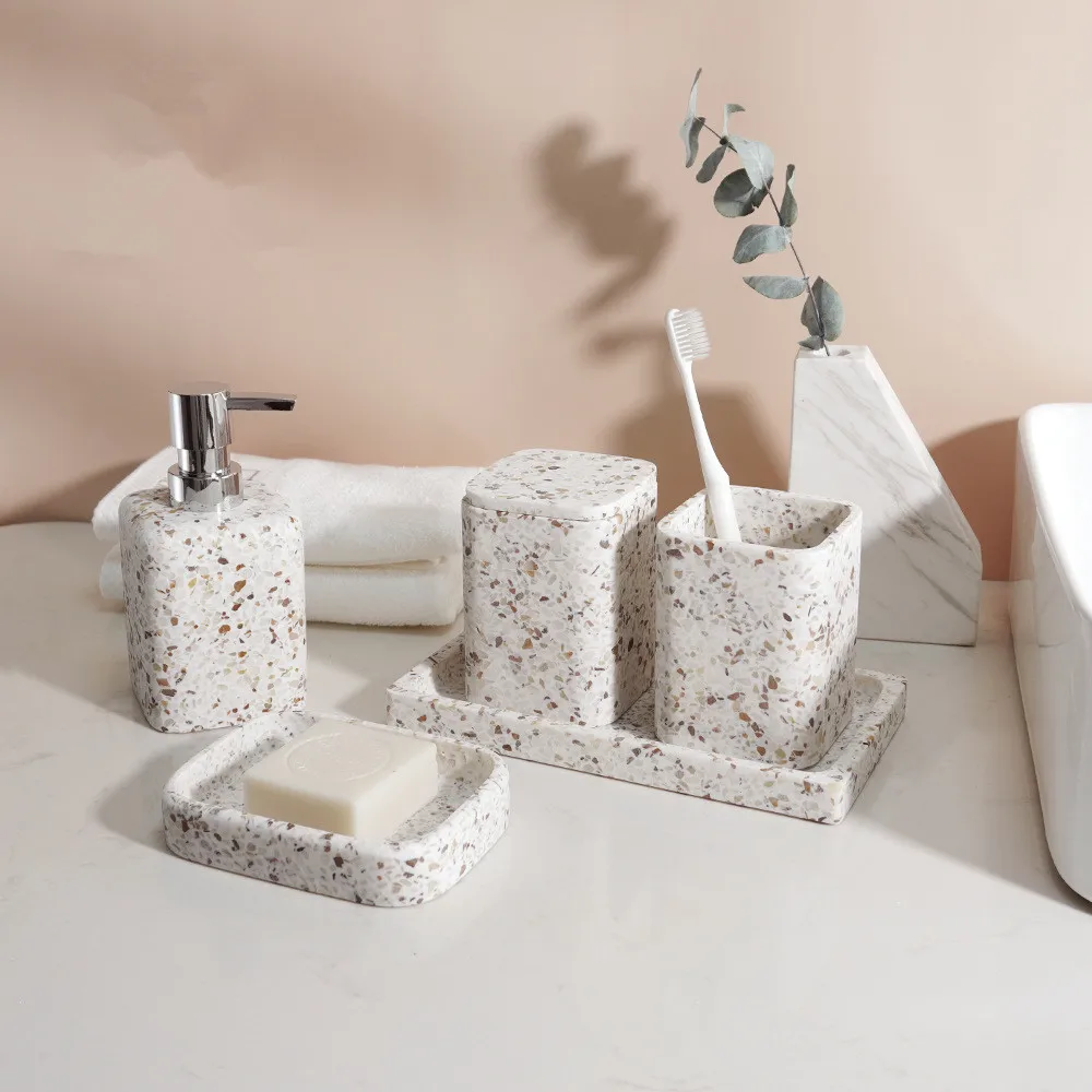 Dispenser Sabun Batu Alam Perl - Zara Home Bathroom Set ulasan dan harga