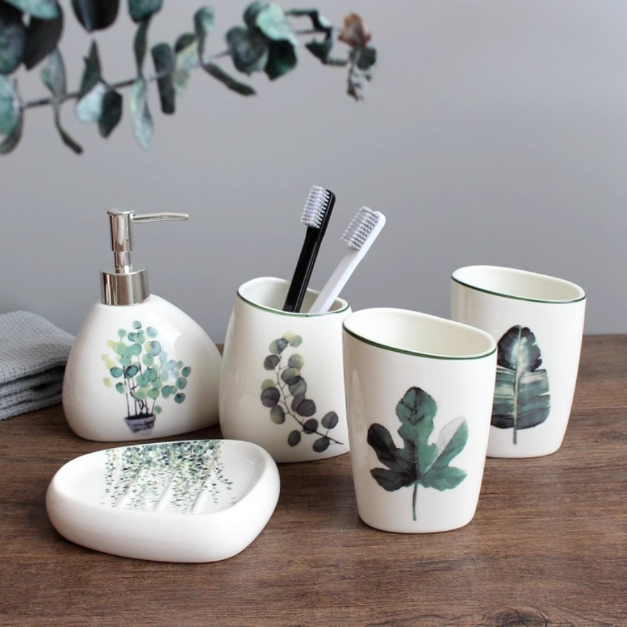 Set Aksesori Kamar Mandi Keram - Zara Home Bathroom Set ulasan dan harga