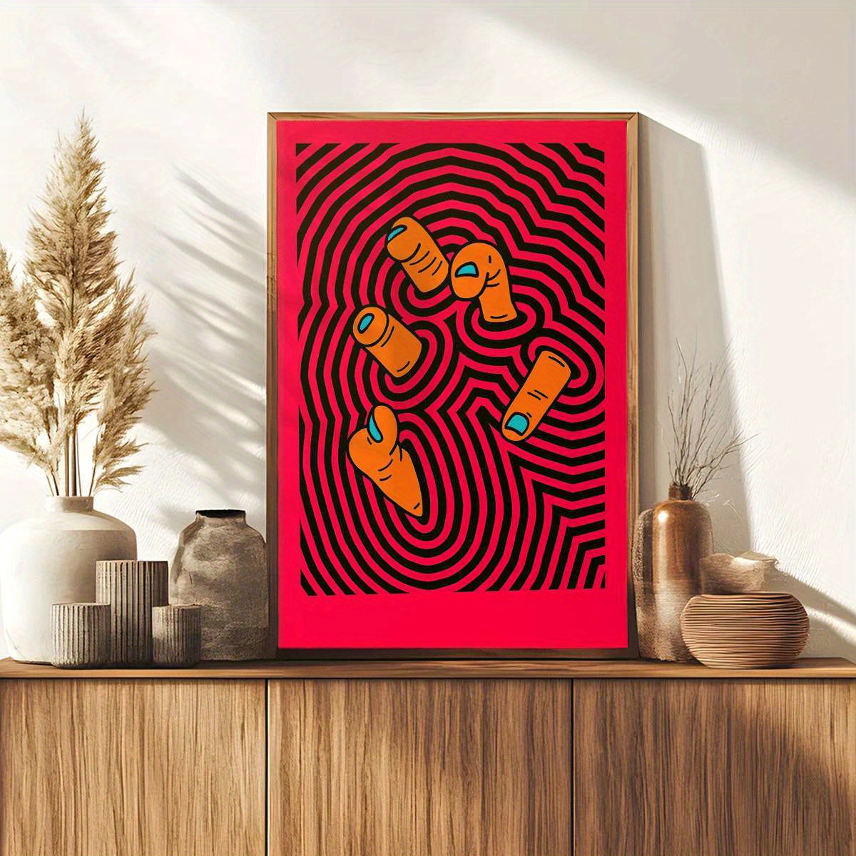 Poster Seni Jari Abstrak Moder - Home Bathroom Design ulasan dan harga