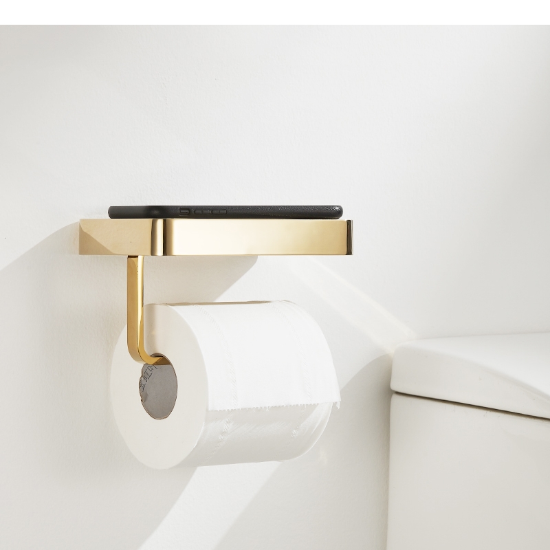 Rak Penyimpanan Tisu Logam, Ra - Home Bathroom Paper Towel Holder ulasan dan harga