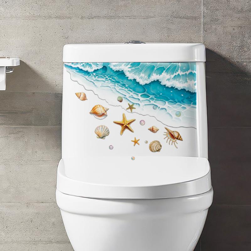 Stiker Toilet Bertema Laut Tah - Home Bathroom Design ulasan dan harga