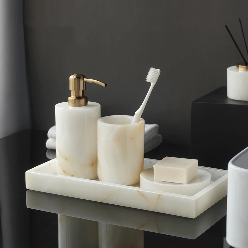 Set Aksesoris Kamar Mandi Marm - Zara Home Bathroom Set ulasan dan harga