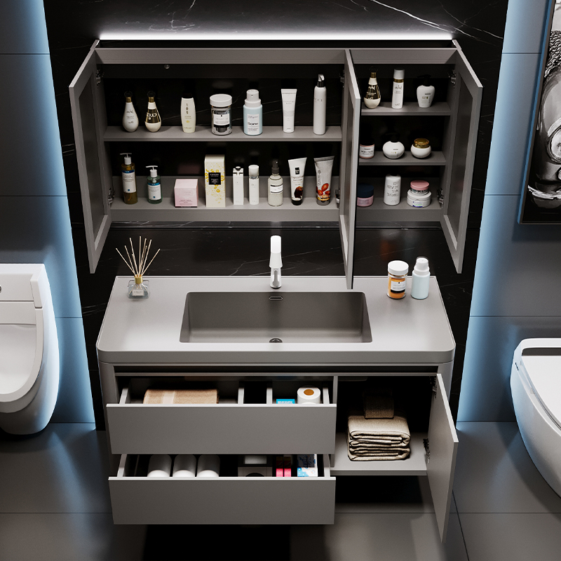 Organizer Cermin Kabinet Kamar - Home Bathroom Partition Wall ulasan dan harga