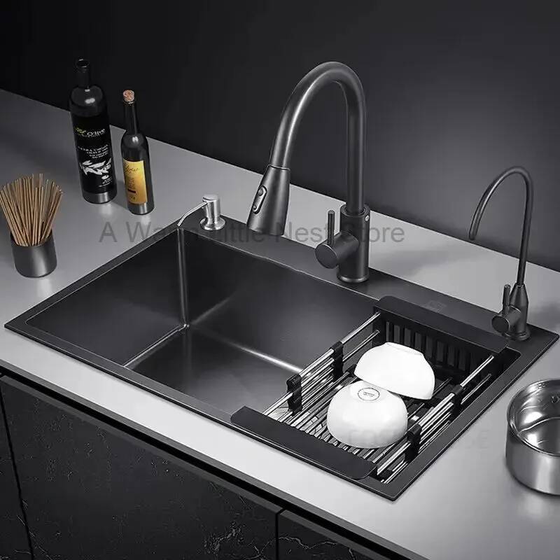 Wastafel Dapur Nano Hitam Wast - Home One Bathroom Accessories ulasan dan harga