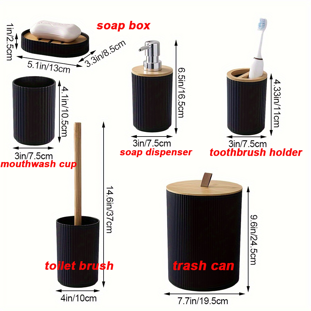 6 Buah Kotak Dispenser Sabun A - Zara Home Bathroom Set ulasan dan harga