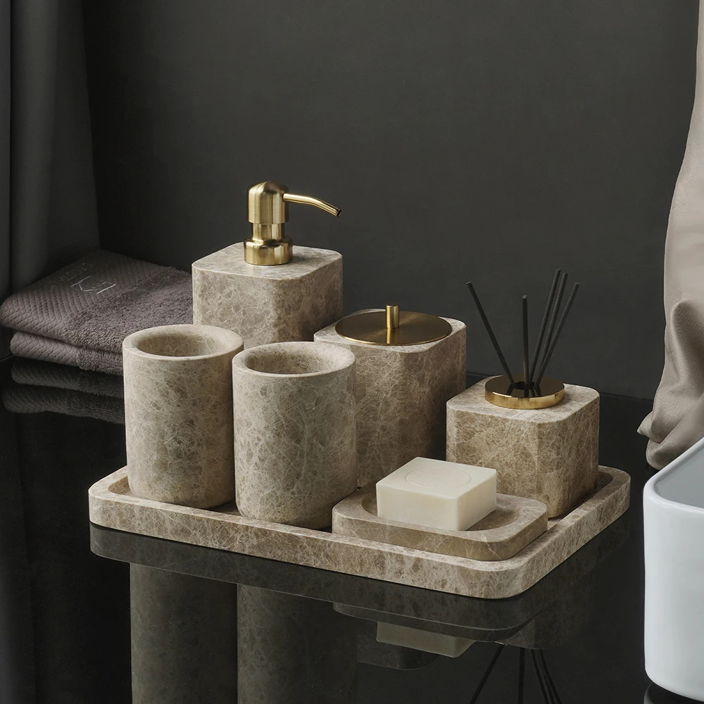 Set Aksesoris Kamar Mandi Marm - Zara Home Bathroom Set ulasan dan harga