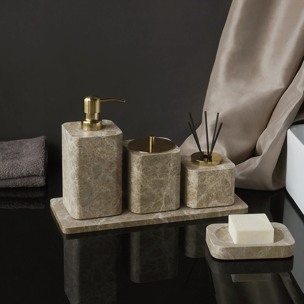 Set Aksesoris Kamar Mandi Marm - Zara Home Bathroom Set ulasan dan harga