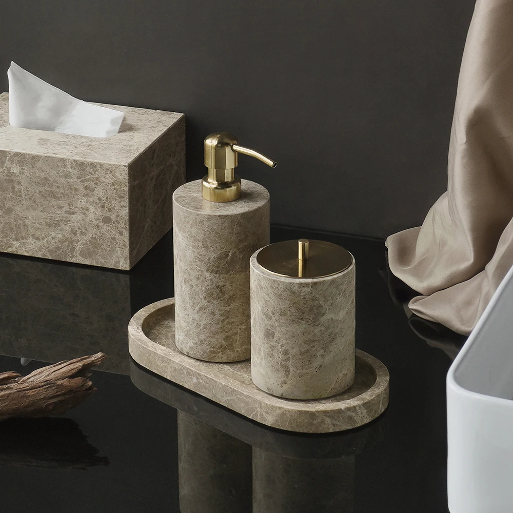 Set Aksesoris Kamar Mandi Marm - Zara Home Bathroom Set ulasan dan harga